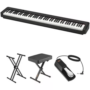 Casio CDP-S160 88-Key Slim-Body Portable Digital Piano Kit with Stand,  Bench,  and Pedal (Black)